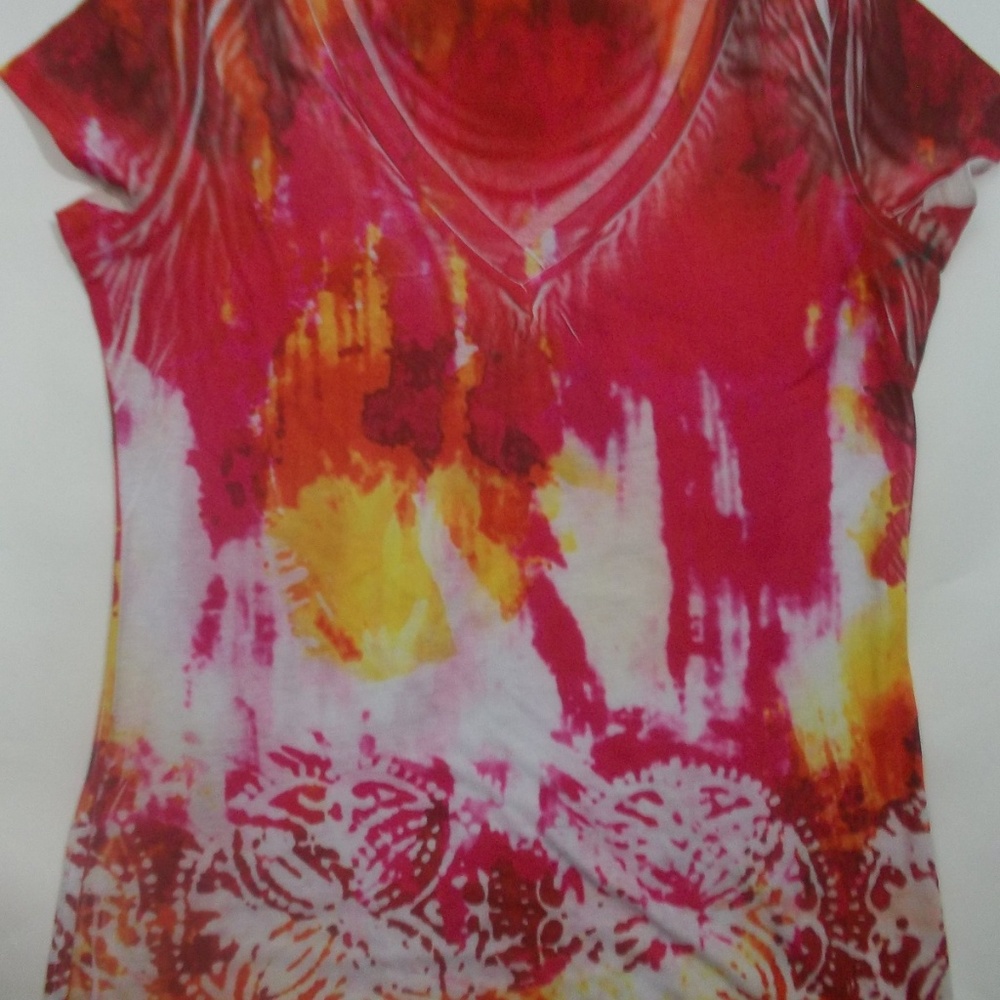 Maurices Multi Color Tee Size Large - image 2